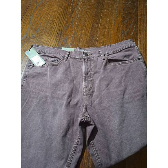New 40x30 Goodfellow Co Monterey Burgandy Brown Slim Total Flex Denim Jeans NWT - Picture 2 of 5